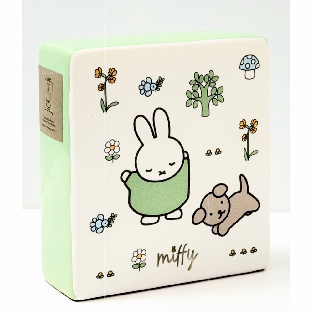 Miffy and Friends Ceramic Art Decor with Green and White Design